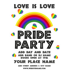 Pride Month Party Poster Flyer Design