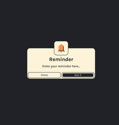 Reminder Notification Page With Floating Elements