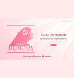 World Hijab Day Background With A Silhouette