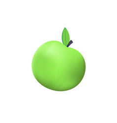 3d Realistic Green Apple Fruit