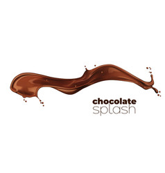 Chocolate Milk Isolated Wave Flow Splash Of Drink