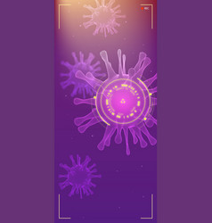 Close Up View Virus Cells Research Hud Screen