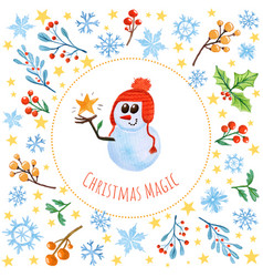 Cute Snowman Background