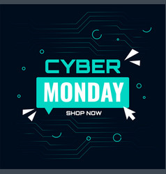 Cyber Monday Sale Shop Now Tech Background