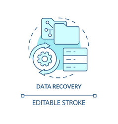 Data Recovery Turquoise Concept Icon