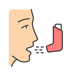 Asthma Inhaler Color Icon