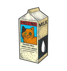 Milk With Missing Cat Sketch