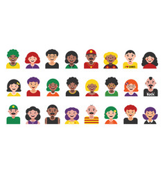 People Human Avatars Icons Set