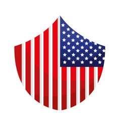 Shield With Usa Flag