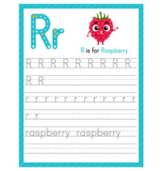 Trace Letter R Uppercase And Lowercase Alphabet