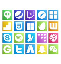 20 Social Media Icon Pack Including Groupon