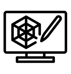 Draw Object Icon Outline Digital Pen