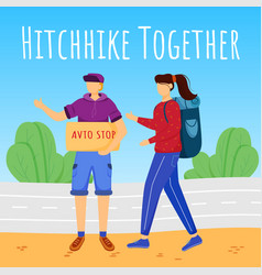 Hitchhike Together Social Media Post Mockup