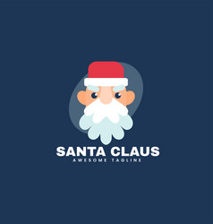 Logo Santa Claus Simple Mascot Style