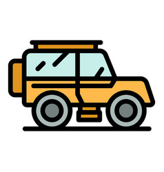 Safari Jeep Icon Flat