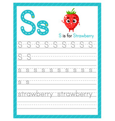 Trace Letter S Uppercase And Lowercase Alphabet