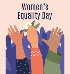 Women Equality Day Hands Go Up And Vote