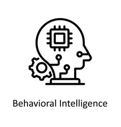 Behavioral Intelligence Outline Icon Design