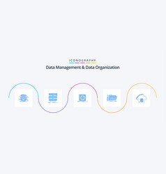 Data Management And Data Organization Blue 5 Icon