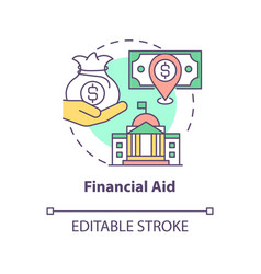 Financial Aid Concept Icon