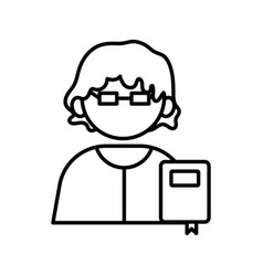 Profession Teacher Worker Avatar Line Style Icon