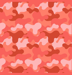 Red Camouflage Seamless Pattern