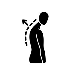 Thoracic Kyphosis Black Glyph Icon