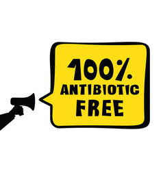 Antibiotic Free Text No Antibiotics Lettering