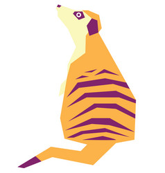 Colorful Minimalistic Of A Meerkat