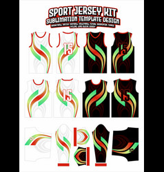 Green Curves Swirl Gradient Jersey Apparel Sports