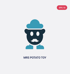 Two Color Mrs Potato Toy Icon From Toys Concept