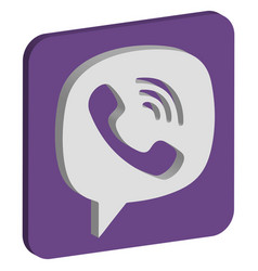 Viber Logo Isometric Icon