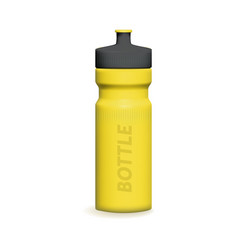 Yellow Matte Plastic Sports Water Bottle