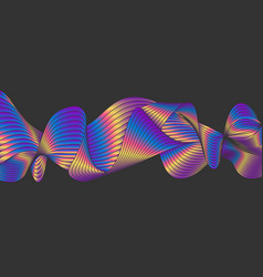 A Colorful Wave Gradient Design Of A Sinuous Line