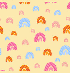 Boho Rainbows Colorful Repeat Pattern