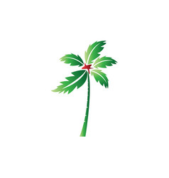 Coconut Tree Icon Color Natural Design