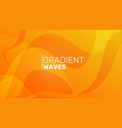 Colorful Gradient Waves Background Orange