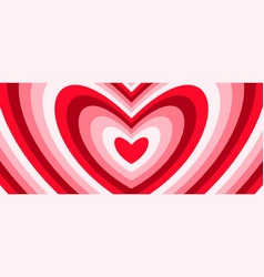 Groovy Repeating Hearts Background Red And Pink