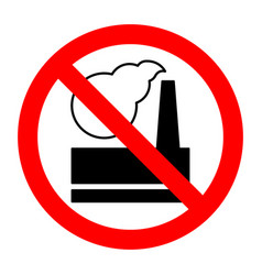 Stop air pollution sign Royalty Free Vector Image