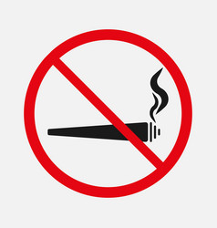 Smoking Marijuana Prohibited No Weed Icon