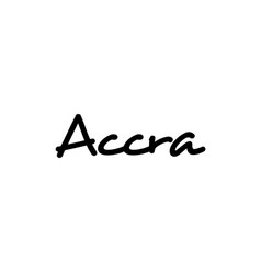 Accra City Handwritten Word Text Hand Lettering