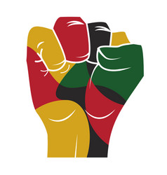 African Fist With Colors Flag