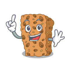 Finger Granola Bar Mascot Cartoon