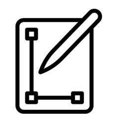 Digital Pen Icon Outline Tablet