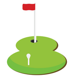 Golf Hole On A White Background