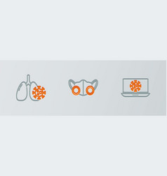 Set Line Virus Statistics On Laptop Cells In Lung