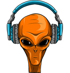 Alien Head With Headphones