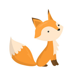 Cute Fox Is Sitting Sideways