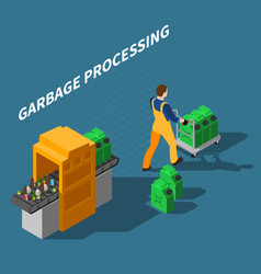 Garbage Processing Isometric Composition