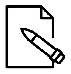 Pencil Draw Icon Outline Digital Pen